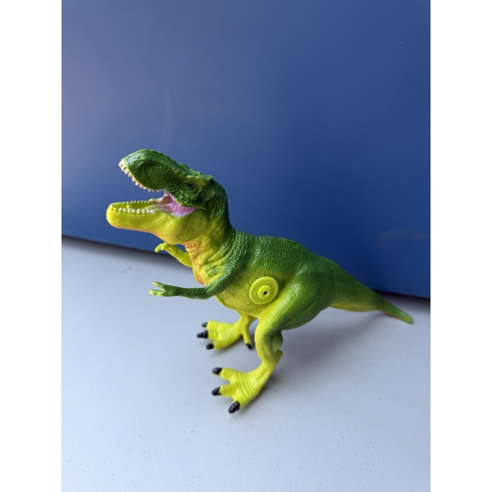 SDE Shantou T-Rex Dinosaur Movable Jaw Tyrannosaurus Green Prehistoric Figure